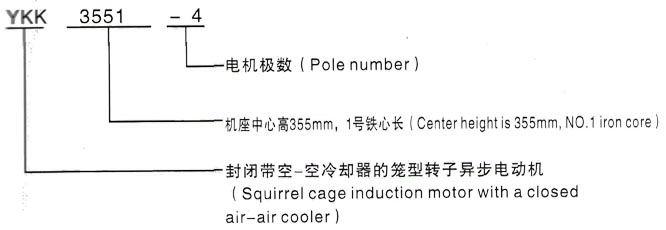 YKK系列(H355-1000)高压YE2-160M1-8三相异步电机西安泰富西玛电机型号说明